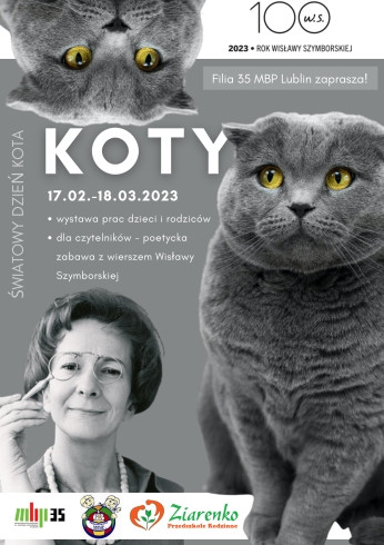 Dzień Kota i rok Wisławy Szymborskiej - wystawa i zabawa poetycka