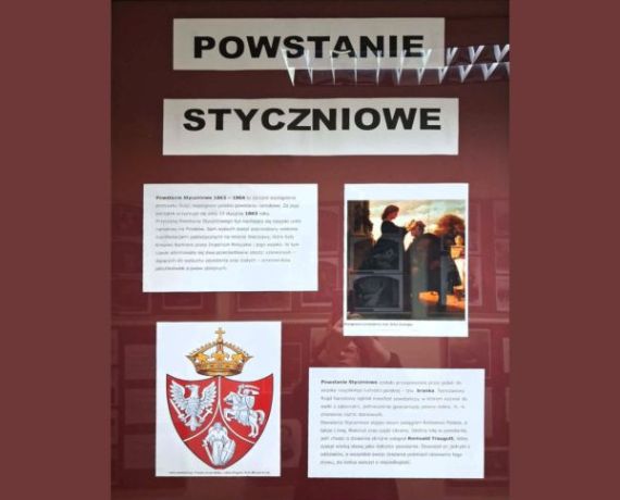 Fragment wystawy poświęconej powstaniu styczniowemu