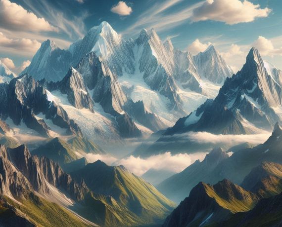 Wysokie góry - obraz wygenreowany przez AI