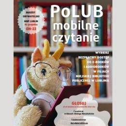Plakat promujący projekt "PoLUB mobilne czytanie"