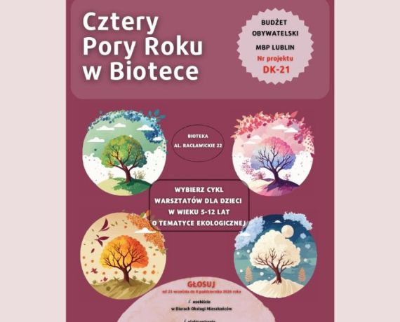 Grafika promująca projekt Bioteki 