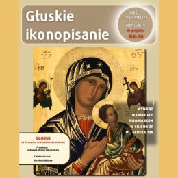Plakat promujący projekt "Głuskie ikonopisanie" w Filii nr 39
