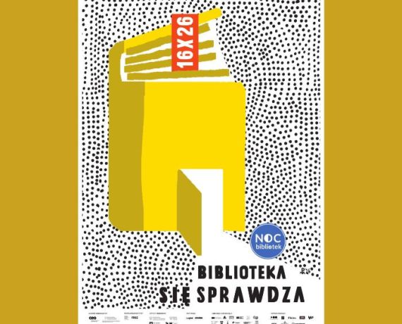 Plakat promujący Noc Bibliotek 2026, hasło: 