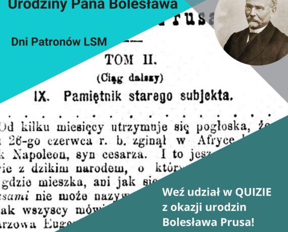 Dni Patronow LSM Bolesław Prus plakat