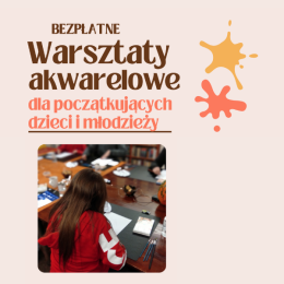 Grafika promująca warsztaty akwarelowe