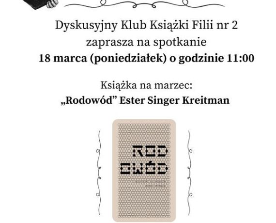 Fragment plakatu promującego spotkanie DKK - okładka książki 