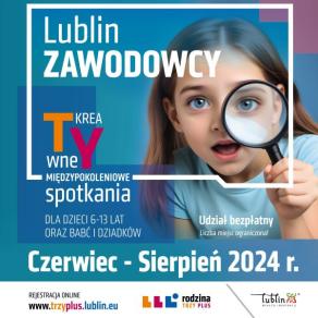 Dziewczynka z lupą - grafika promująca projekt "Lublin. Zawodowcy"