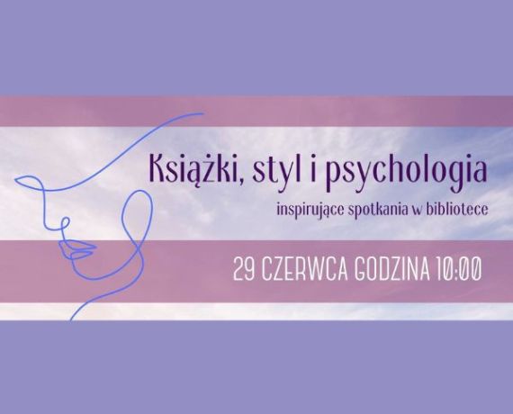 Fragment grafiki promującej cykl spotkań dla kobiet, odcienie różu i fioletu