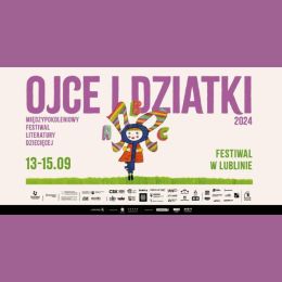 Ilustrowana grafika promująca festiwal Ojce i Dziatki