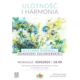 Grafika z motywem florystycznym promująca wystawę "Ulotność i harmonia"