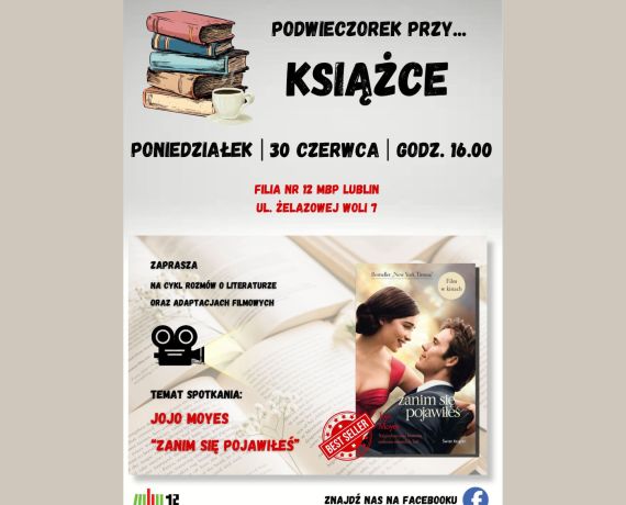 Plakat promujący spotkanie o książce 