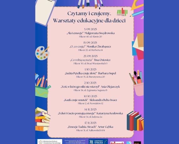 Program warsztatów edukacyjnych dla najmłodszych: 