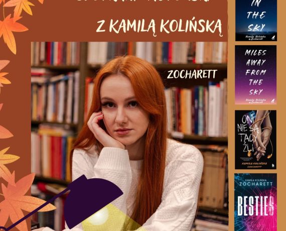 Fragment plakatu ze zdjęciem autorki