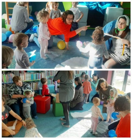 kobieta prowadzi zajęcia